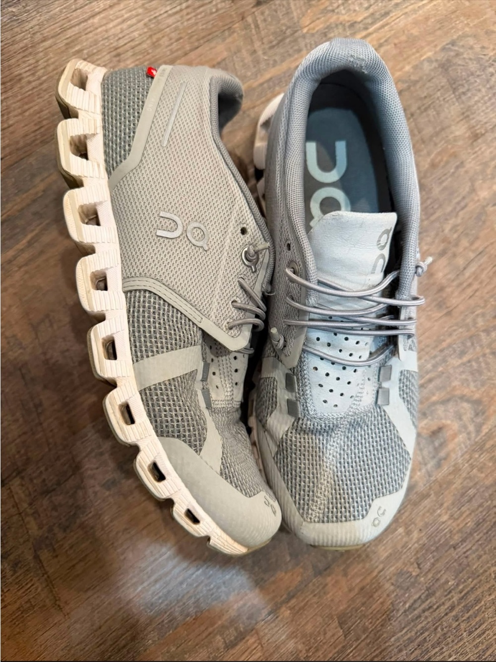 On Running Women's Cloudtec Athletic Sneakers in Light Gray and White